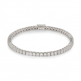 White Gold Diamond Line Bracelet 5.93ct